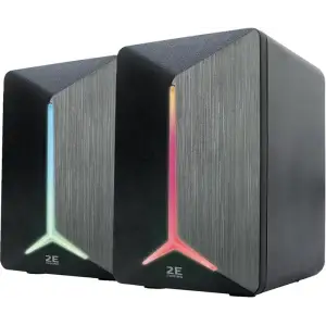 Акустична система 2E GAMING SG300, 2.0, 3.5mm, RGB, чорний, 2E-SG300B UA