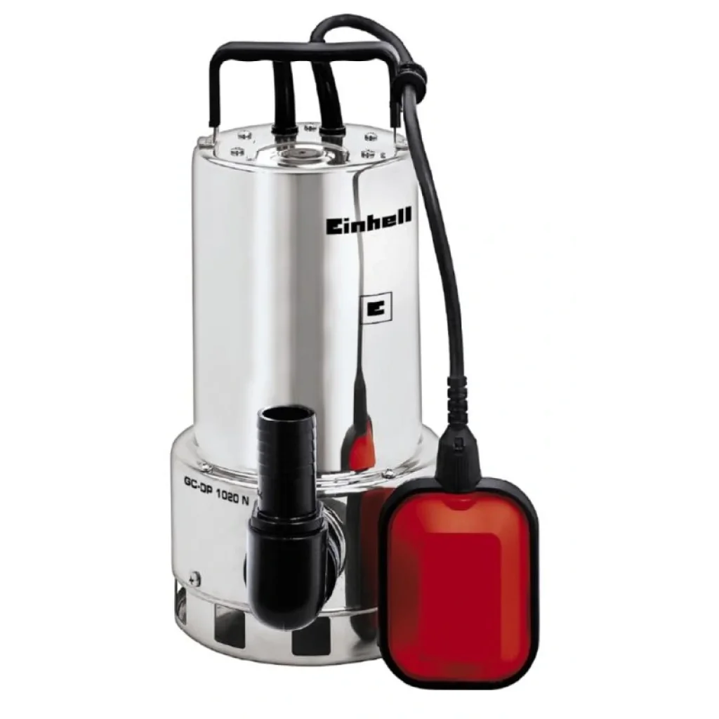 Насос дренажный Einhell GC-DP 1020 N, 1000 Вт, 18000 л/ч, выс. 9 м, глуб. 5 м, корпус нержавейка, 4170773 UA