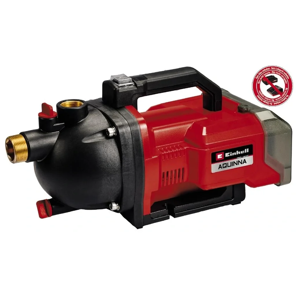 Насос садовий акум Einhell AQUINNA PXC, 36В, 3000 л/г, вис. 26 м, глуб, 8 м, 3.3 кг (без АКБ та ЗП), 4180400 UA