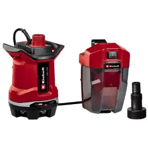 Насос для брудної води акумуляторний EInhell GE-DP 18/25 Li - Solo, PXC, 18В, 7500 л/г, вис 5м, глиб 4м, до 25мм, 2.8кг (без АКБ і ЗП), 4181580 UA