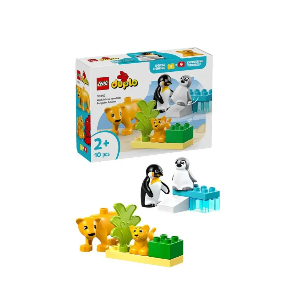 Конструктор LEGO DUPLO Town Сімейства диких тварин: Пінгвіни та Леви, 10442 UA