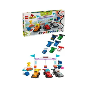 Конструктор LEGO DUPLO Town Автомобілі для перегонів і пілоти команд Формули-1, 10445 UA