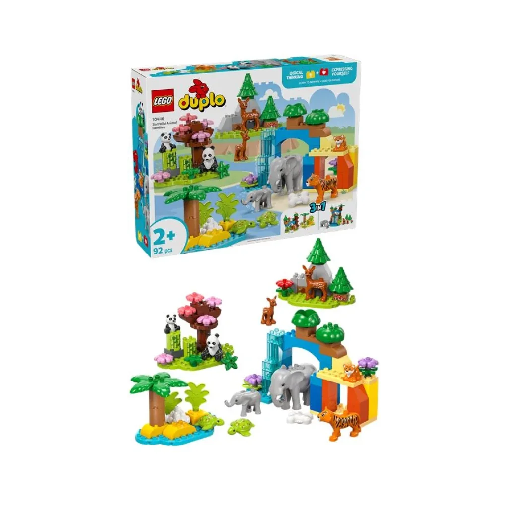 Конструктор LEGO DUPLO Town Сімейства диких тварин 3-в-1, 10446 UA