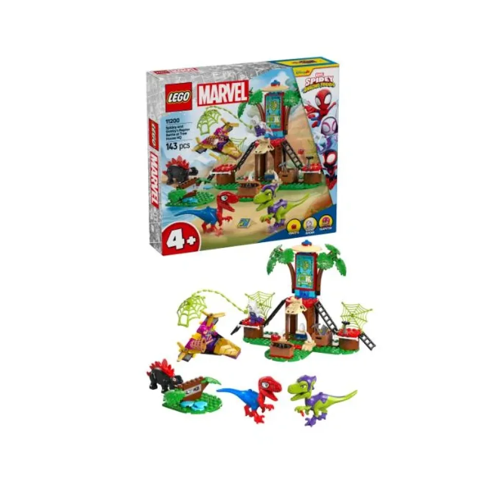 Конструктор LEGO Spidey Битва Павука та раптора Гоббі у штаб-будинку на дереві, 11200 UA
