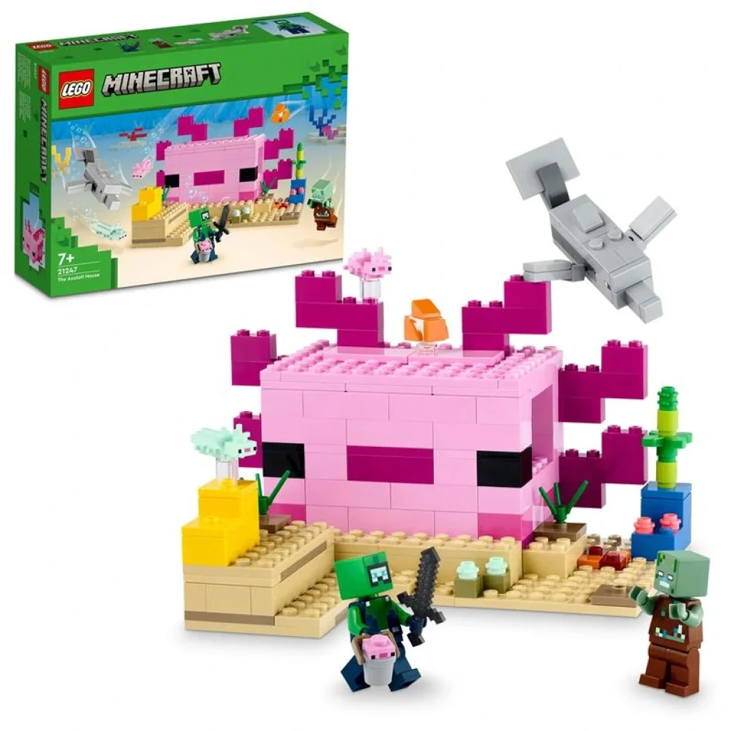 Конструктор LEGO Minecraft Дім-Аксолотль, 21247 UA