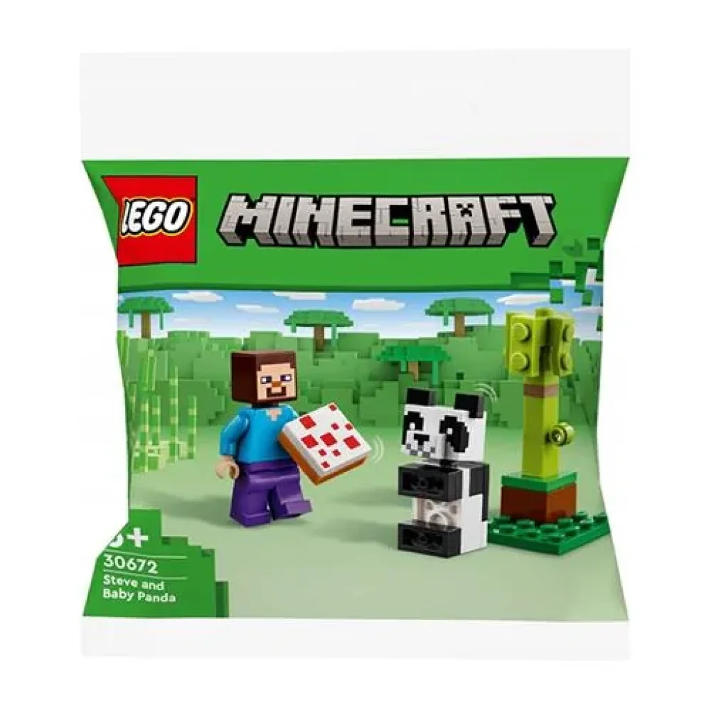 Конструктор LEGO recruitment Minecraft Стів і малюк-панда, 30672 UA