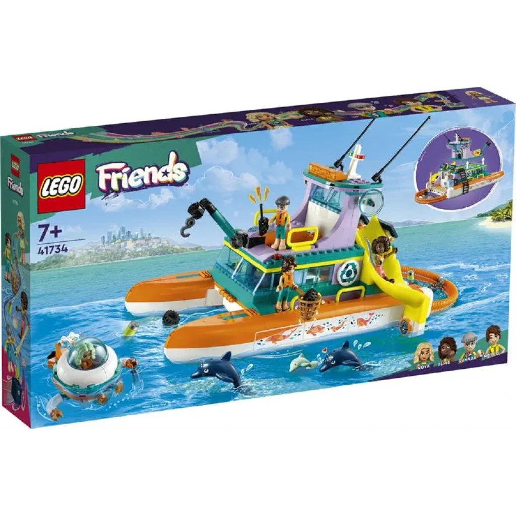 Конструктор LEGO Friends Човен морської рятувальної бригади, 41734 UA