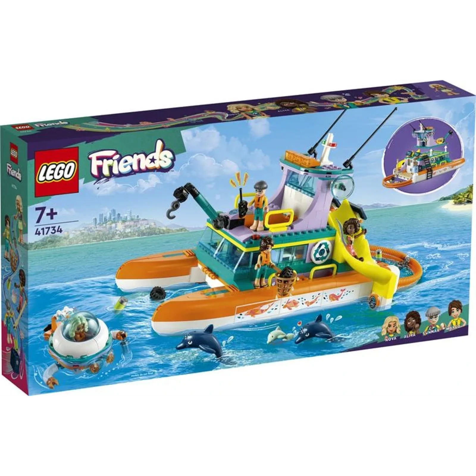 Конструктор LEGO Friends Човен морської рятувальної бригади, 41734 UA