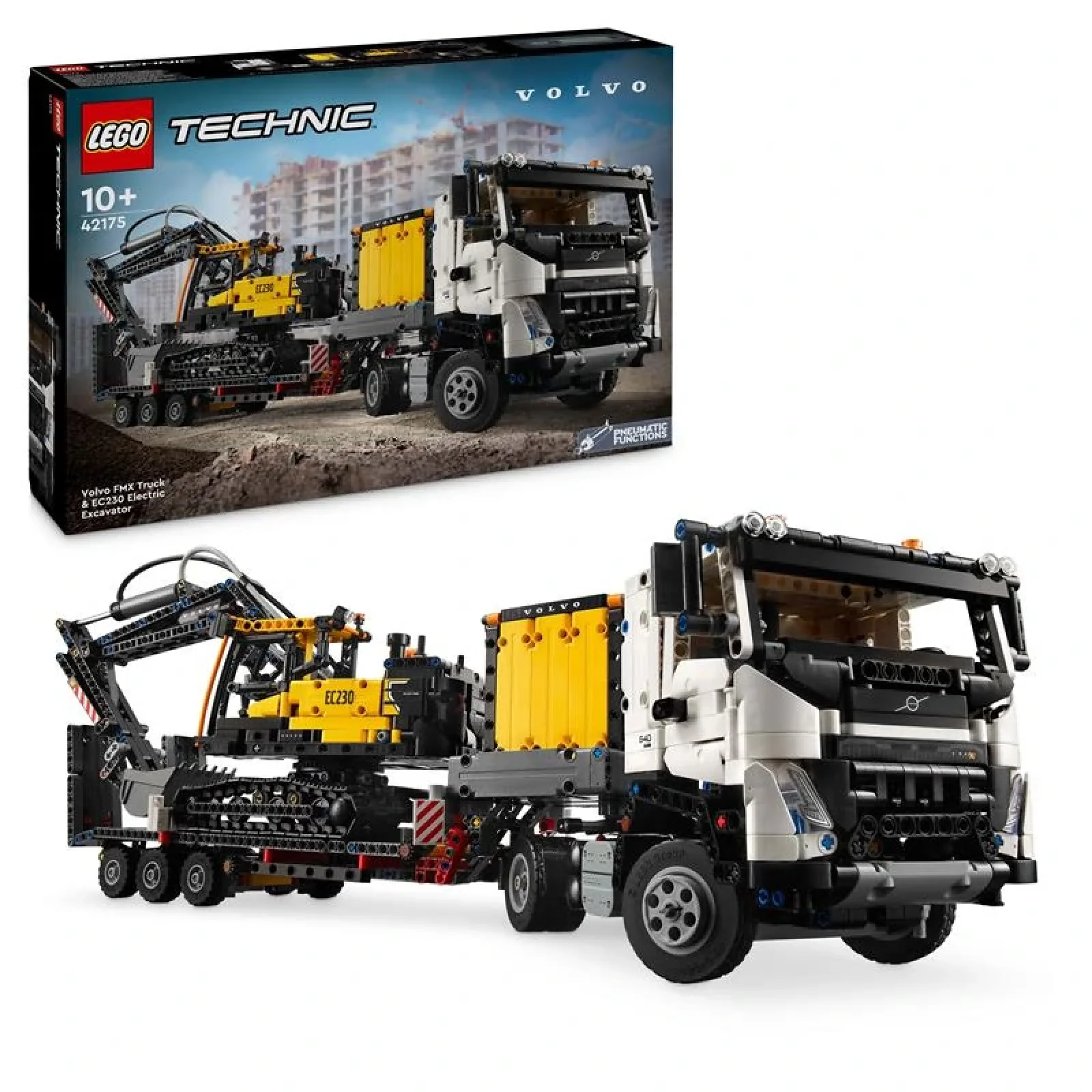 Конструктор LEGO Technic Вантажівка Volvo FMX і Електричний екскаватор EC230, 42175 UA