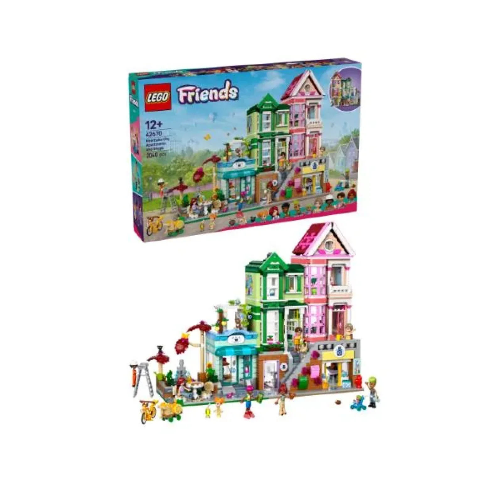 Конструктор LEGO Friends Хартлейк-Сіті. Квартири і крамниці, 42670 UA