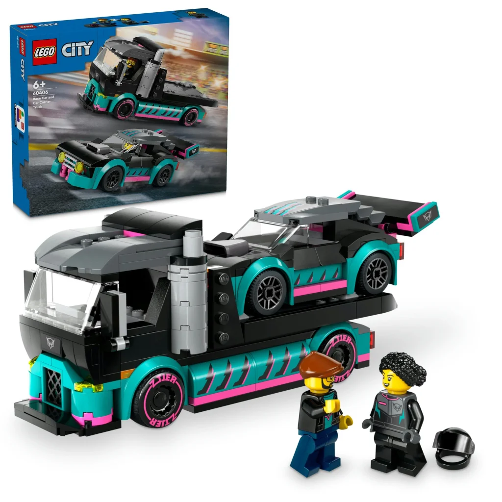 Конструктор LEGO City Автомобіль для перегонів й автовоз, 60406 UA