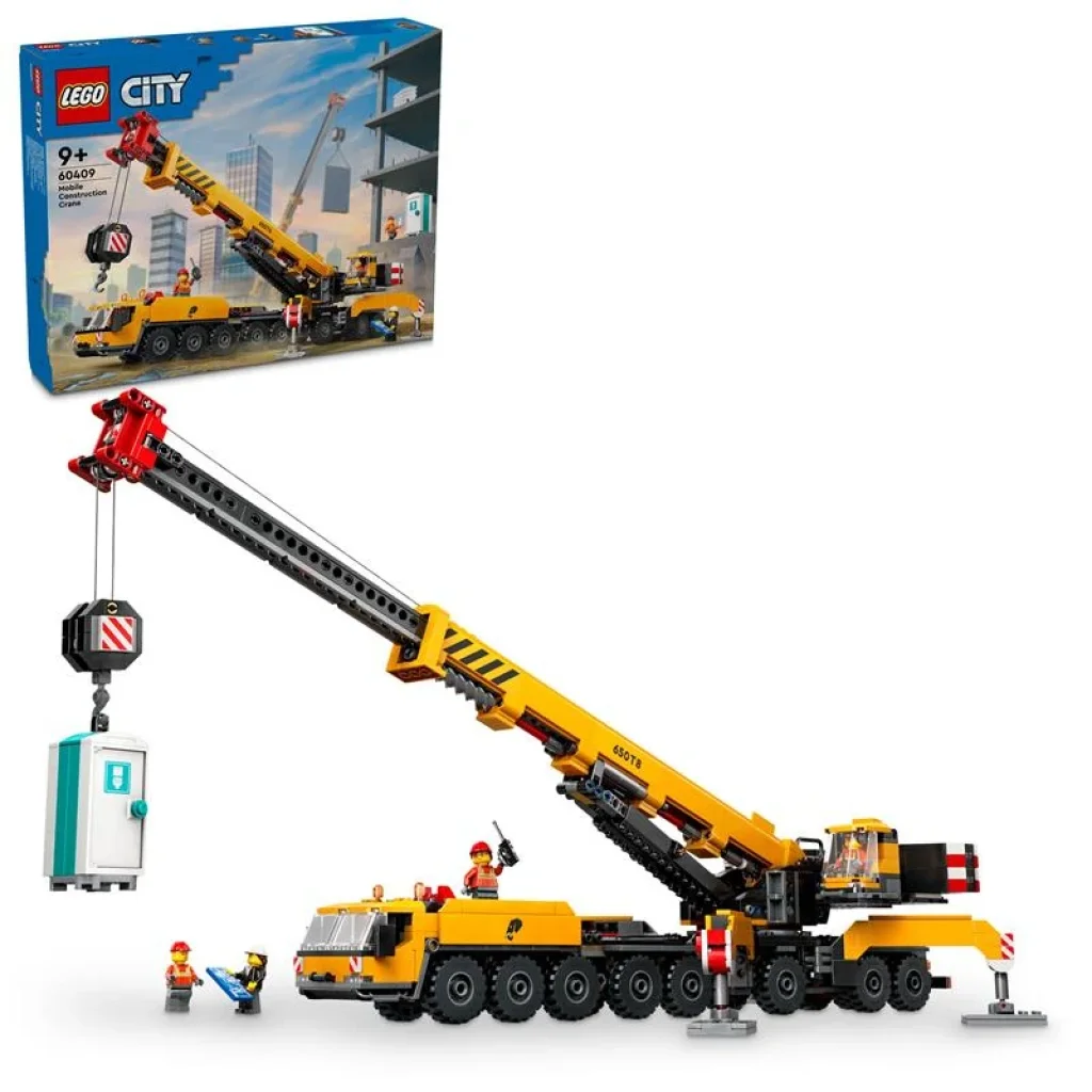 Конструктор LEGO City Жовтий пересувний будівельний кран, 60409 UA
