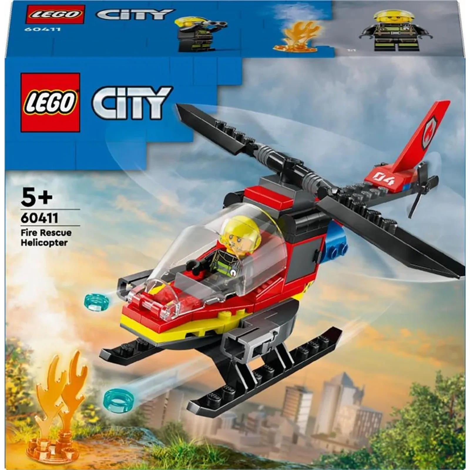 Конструктор LEGO City Пожежний рятувальний гелікоптер, 60411 UA