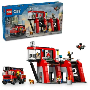 Конструктор LEGO City Пожежне депо з пожежною машиною, 60414 UA