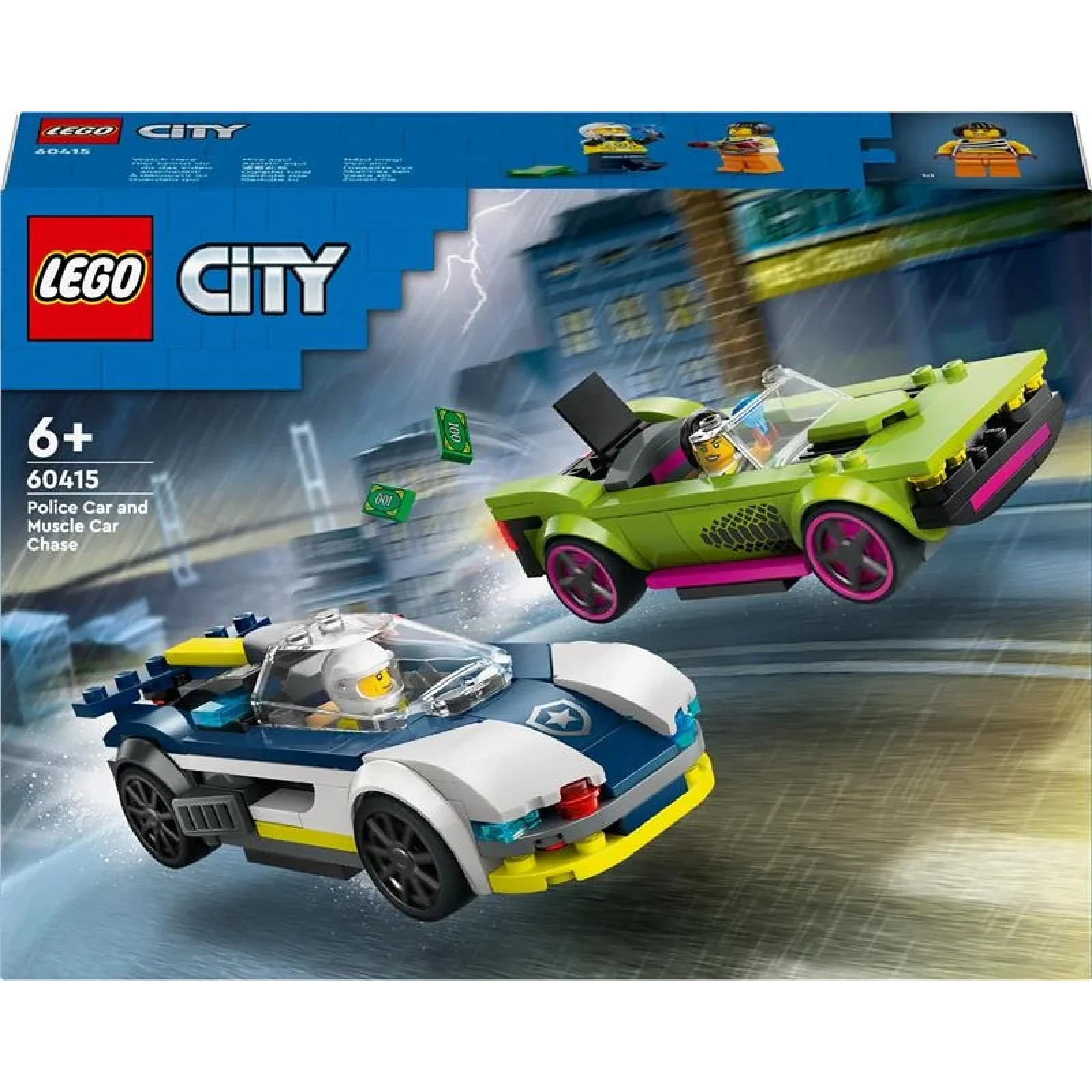 Конструктор LEGO City Переслідування маслкара на поліцейському автомобілі, 60415 UA