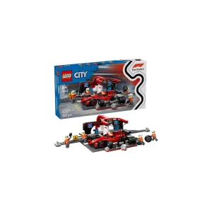Конструктор LEGO City Піт-стоп і піт-екіпаж F1 з болідом Ferrari, 60443 UA