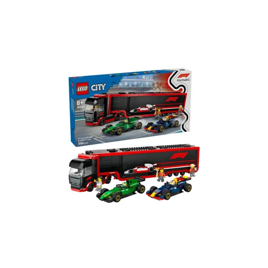 Конструктор LEGO City Вантажівка F1 з автомобілями RB20 та AMR24, 60445 UA