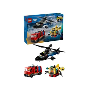 Конструктор LEGO City Ремікс вертольотів, пожежних машин і підводних човнів, 60462 UA