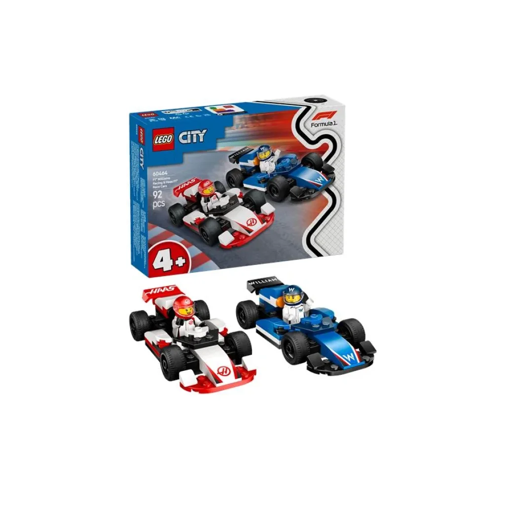 Конструктор LEGO City Автомобілі для перегонів F1 команд Williams Racing та Haas F1, 60464 UA