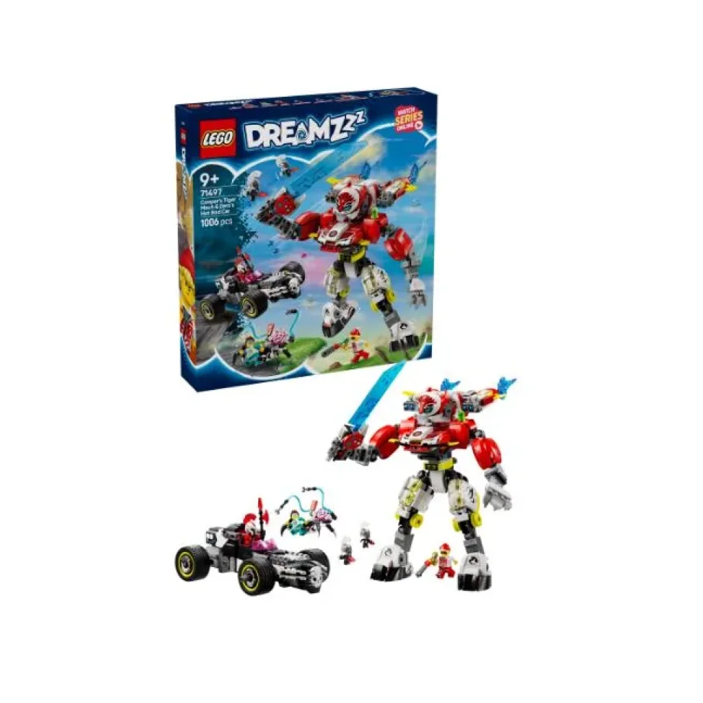 Конструктор LEGO DREAMZzz Робот-тигр Купера та Хот-род авто Зеро, 71497 UA