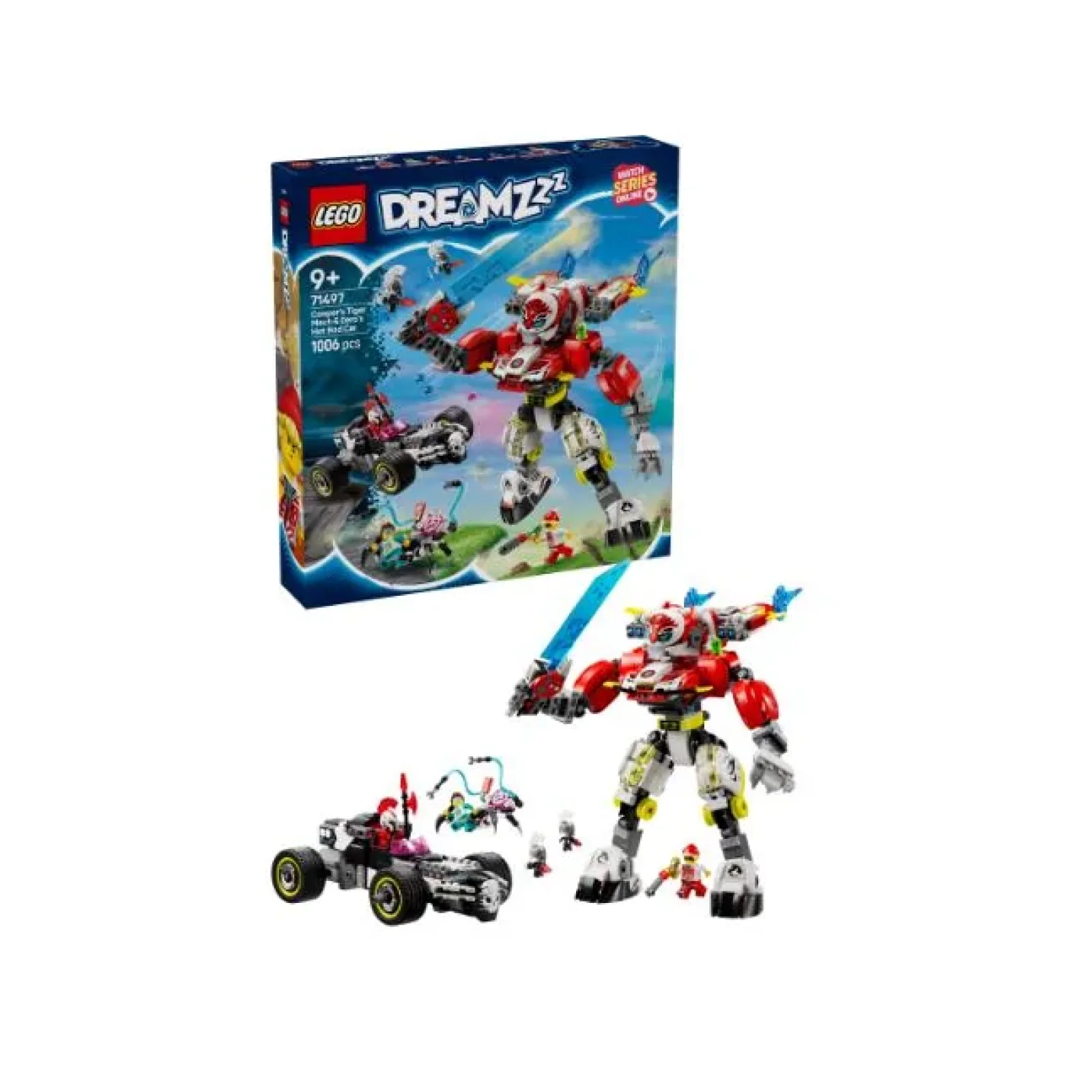Конструктор LEGO DREAMZzz Робот-тигр Купера та Хот-род авто Зеро, 71497 UA
