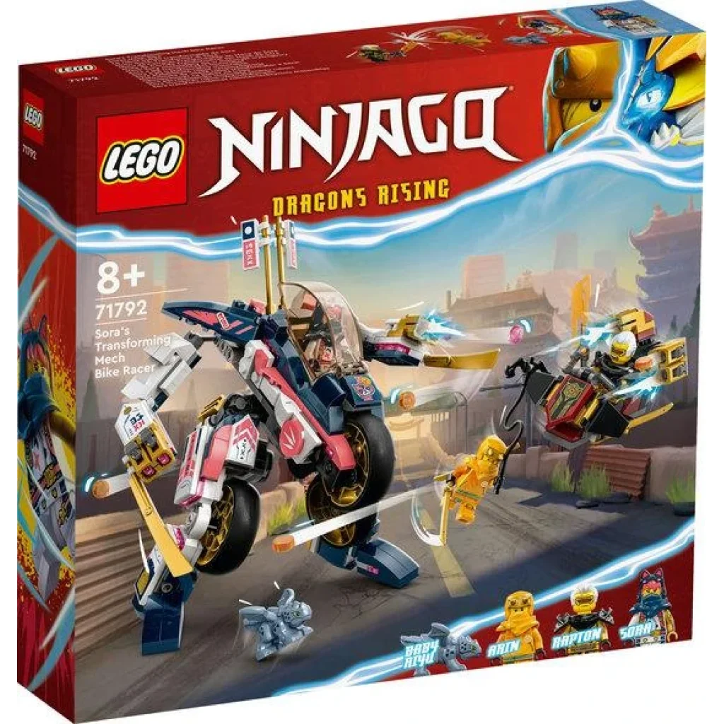Конструктор LEGO Ninjago Перегоновий робобайк-трансформер Сори, 71792 UA