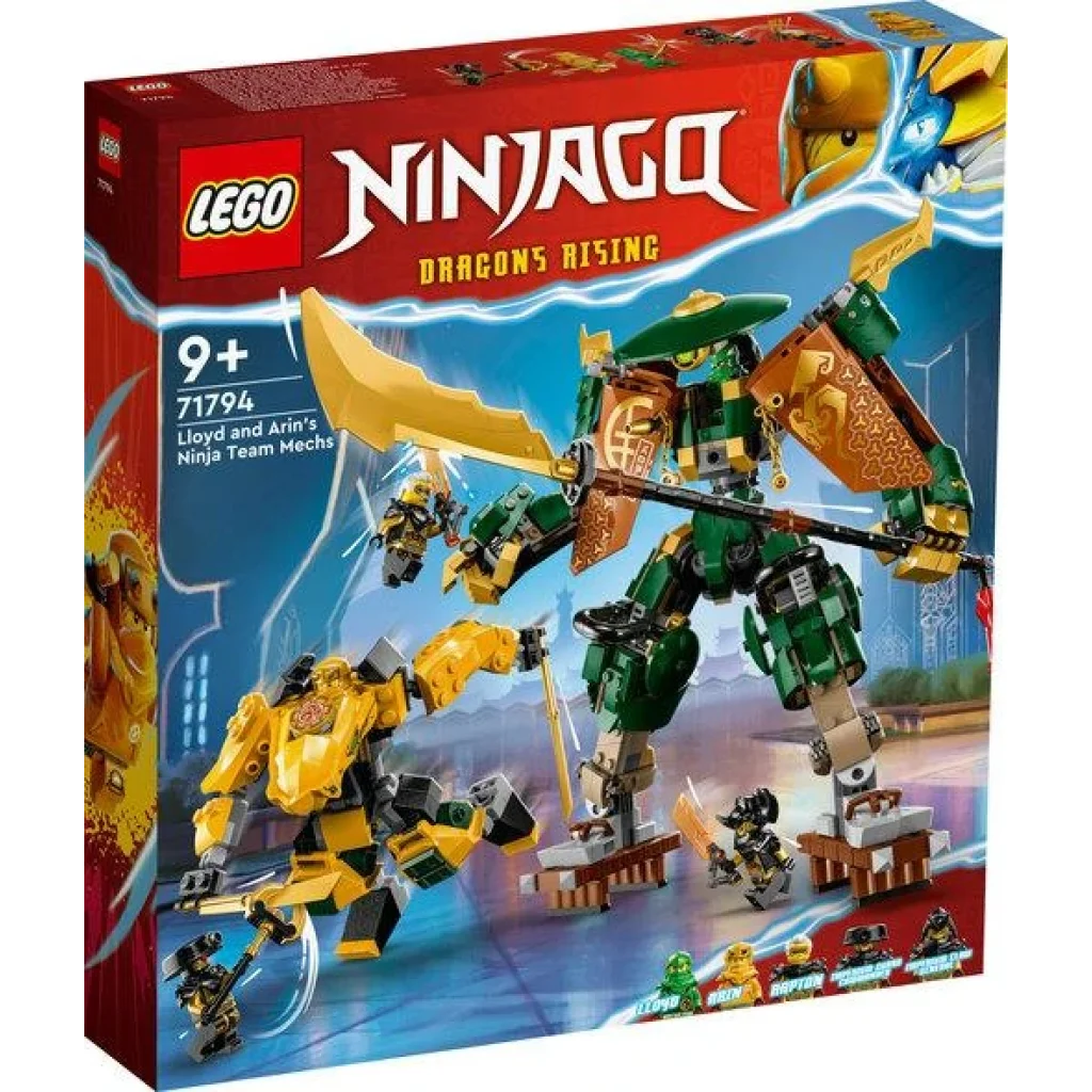 Конструктор LEGO Ninjago Командні роботи ніндзя Ллойда й Арін, 71794 UA