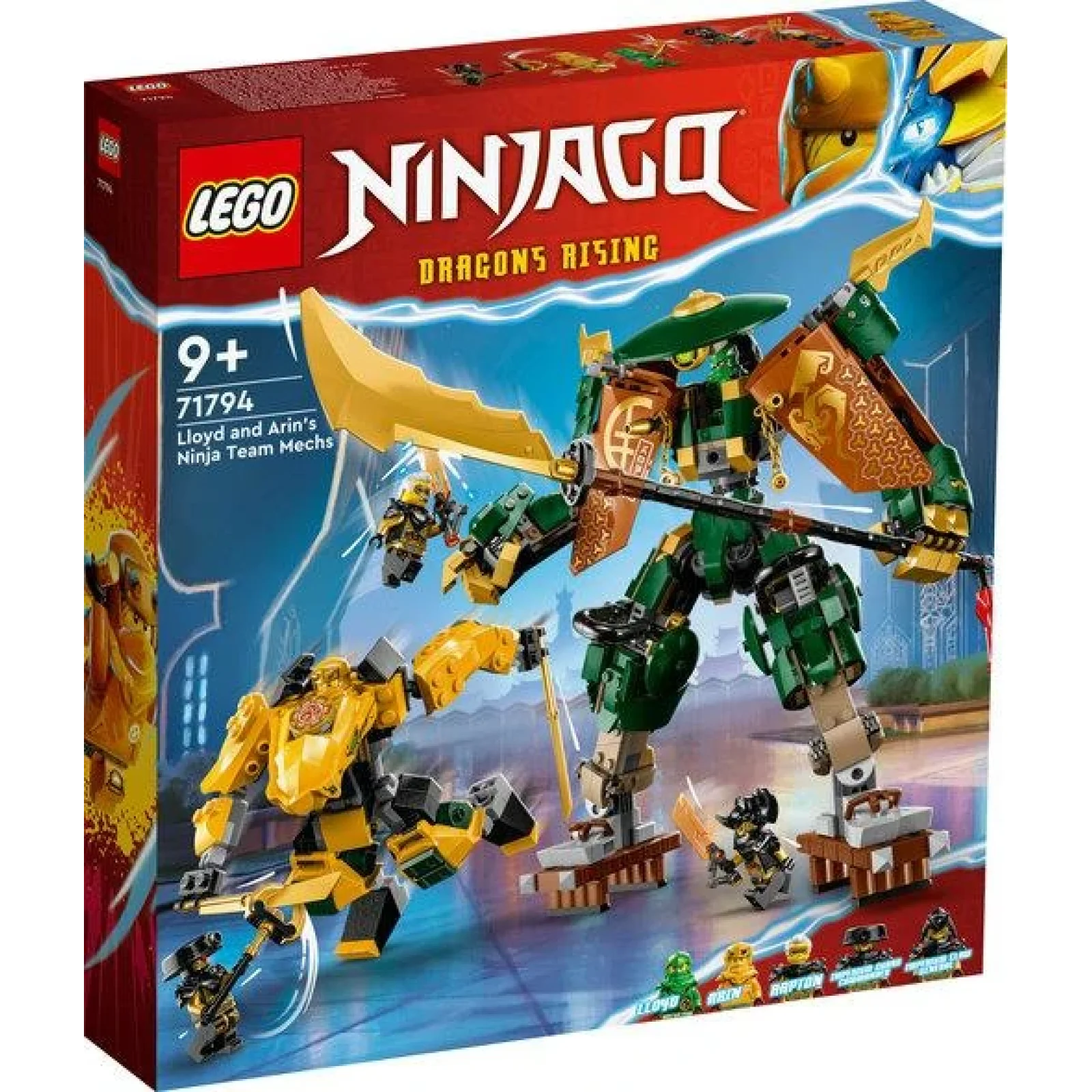 Конструктор LEGO Ninjago Командні роботи ніндзя Ллойда й Арін, 71794 UA