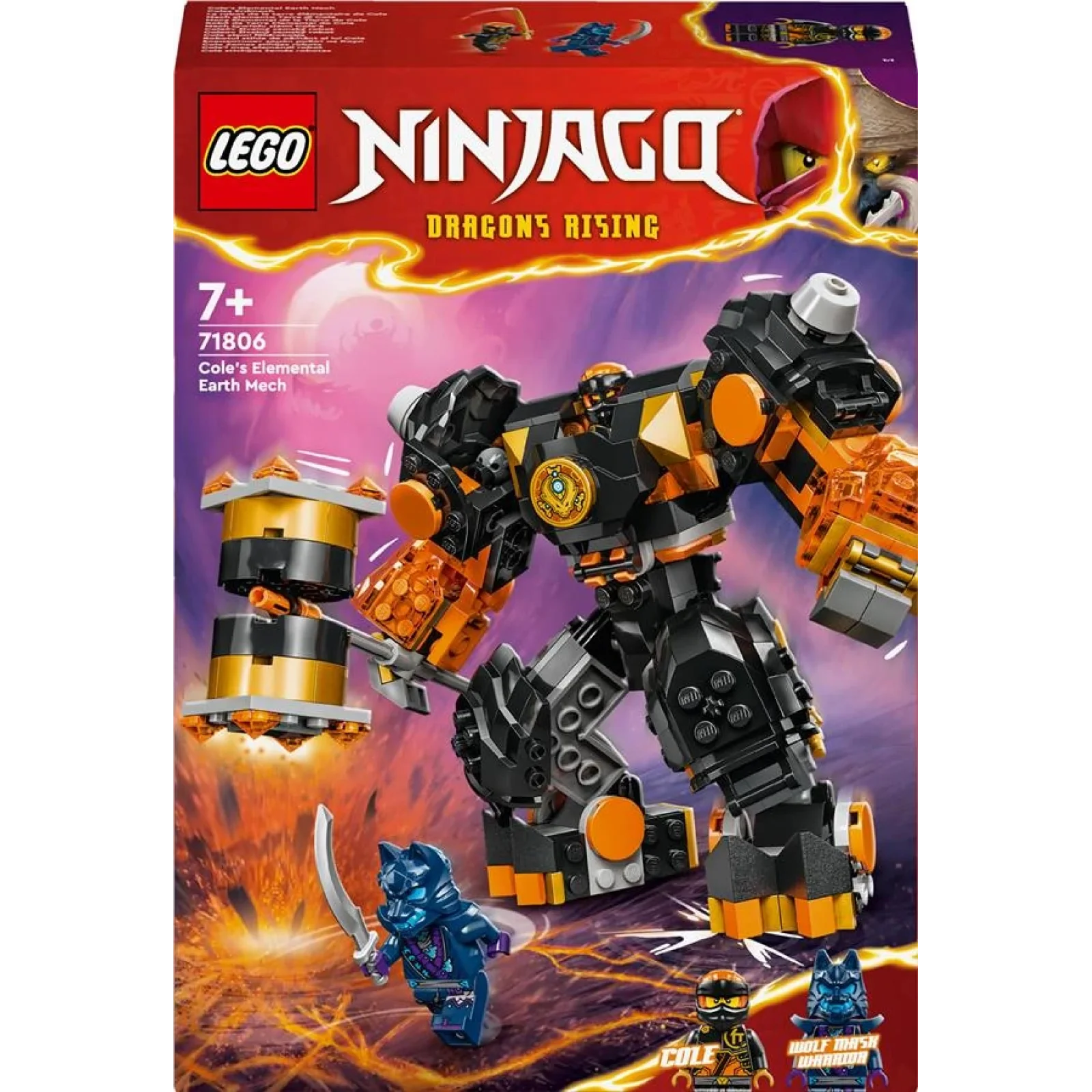Конструктор LEGO NINJAGO Робот земної стихії Коула, 71806 UA