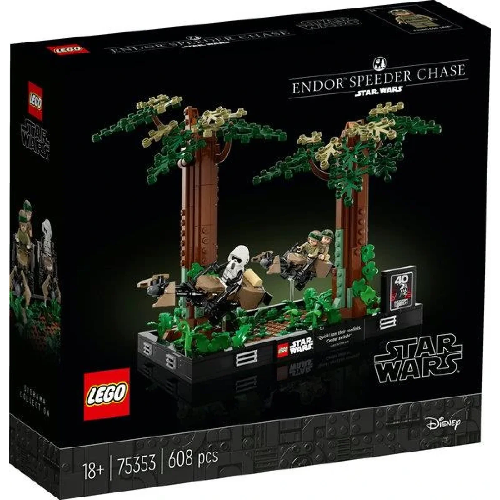 Конструктор LEGO Star Wars Діорама «Погоня на спідері на Ендорі», 75353 UA
