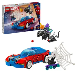 Конструктор LEGO Marvel Автомобіль для перегонів Людини-Павука й Зелений Гоблін з отрутою Венома, 76279 UA
