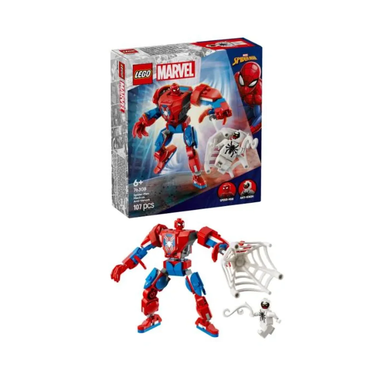 Конструктор LEGO Super Heroes Робот Людини Павука проти Анти-Венома, 76308 UA