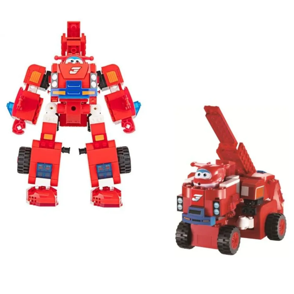 Конструктор-трансформер Super Wings Small Blocks 2-in-1 Buildable Transforming Vehicle Jett, Джетт, EU385005 UA