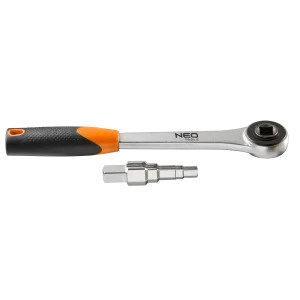 Ключ-тріскачка Neo Tools, 1/2", ступінчастий, для роз'ємних з'єднань, CrV (02-060) UA