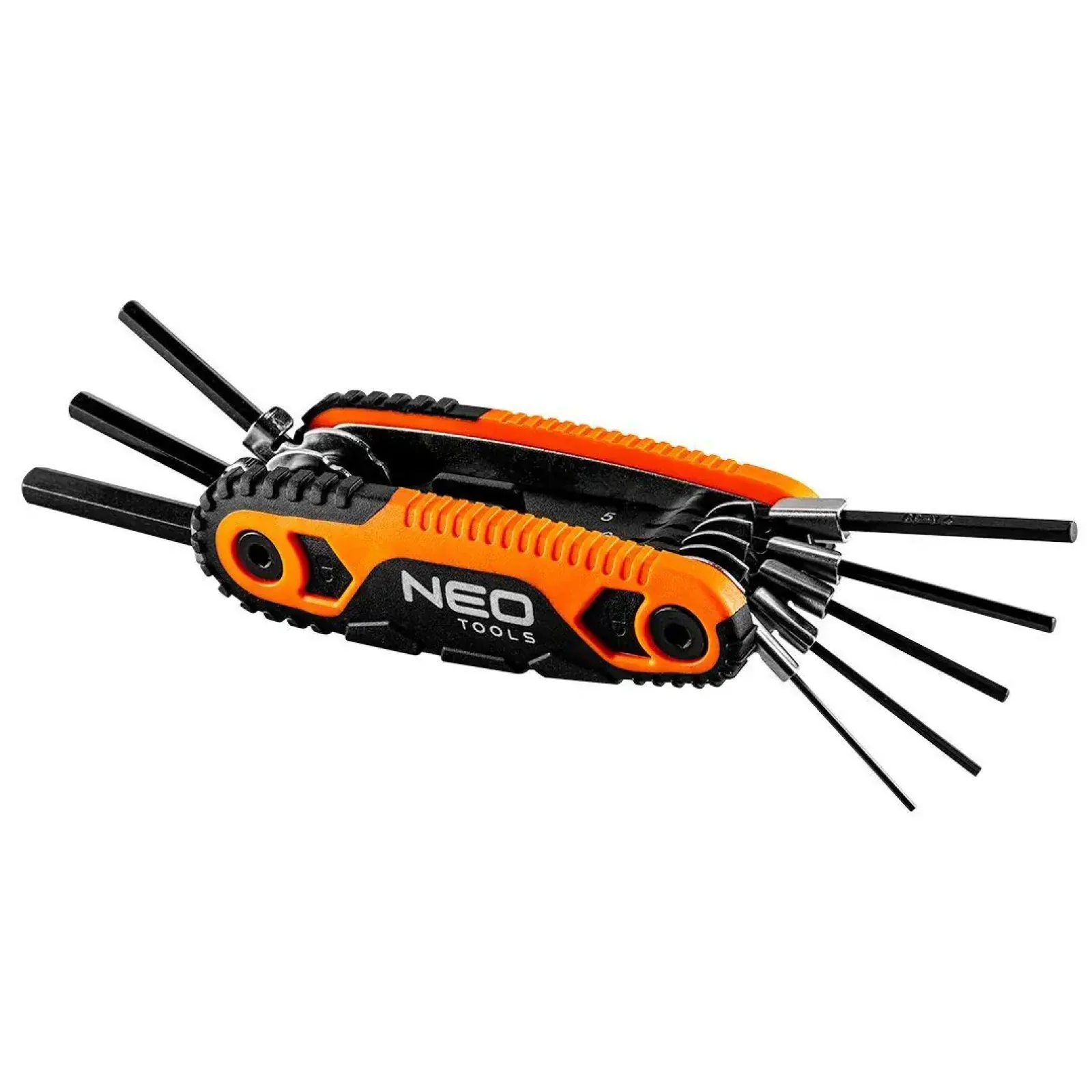 Ключі шестигранні Neo Tools, 121мм, 1.5-8мм, складаються в корпус, набір 8шт (09-571) UA