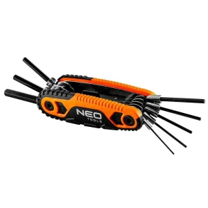 Ключі шестигранні Neo Tools, 121мм, 1.5-8мм, складаються в корпус, набір 8шт (09-571) UA