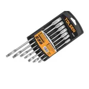 Ключі гайкові Tolsen, храповий механізм, 8-19мм, CrV, набір 7шт (15229) UA