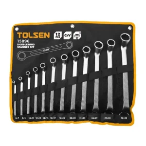 Ключі накидні Tolsen, 6-32мм, CrV, набір 12шт (15896) UA