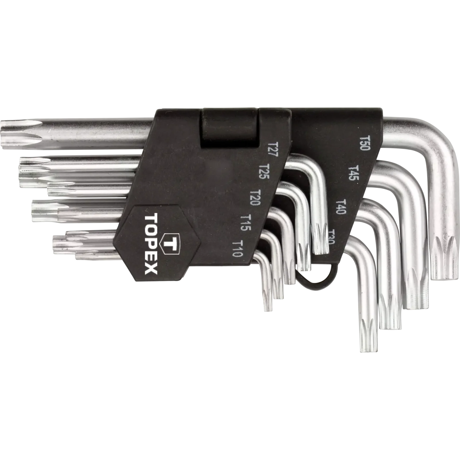 Ключі Torx TOPEX, короткі, CrV, T10-T50, набір 9шт (35D960) UA