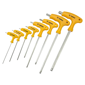Ключі шестигранні TOPEX, Т-подібне руків'я, CrV, 2-10мм, набір 8шт (35D967) UA
