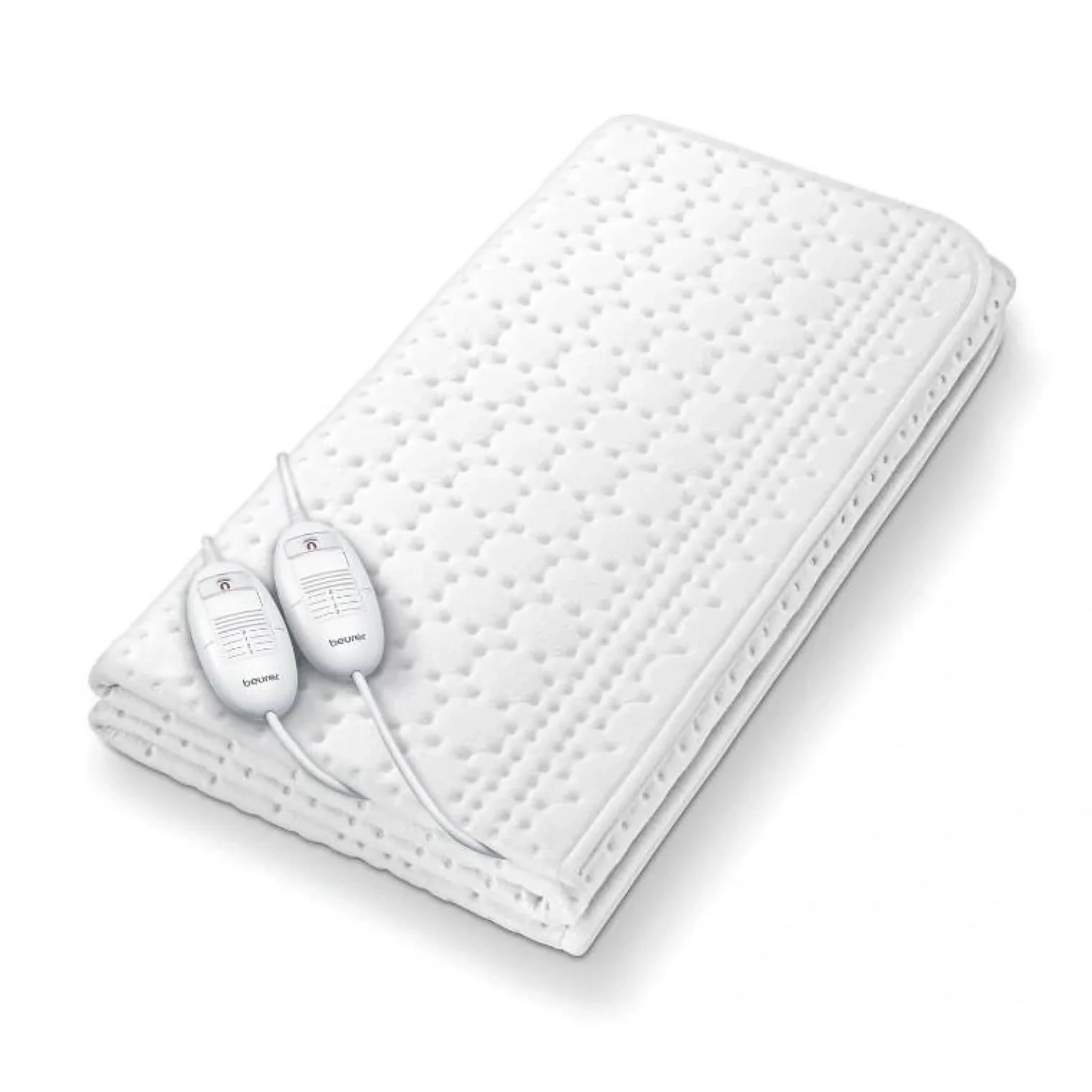 Електропростирадло Beurer, 150*140см, 2х60Вт, 3 режими, для двох осіб, фліс, білий, TS_26 UA