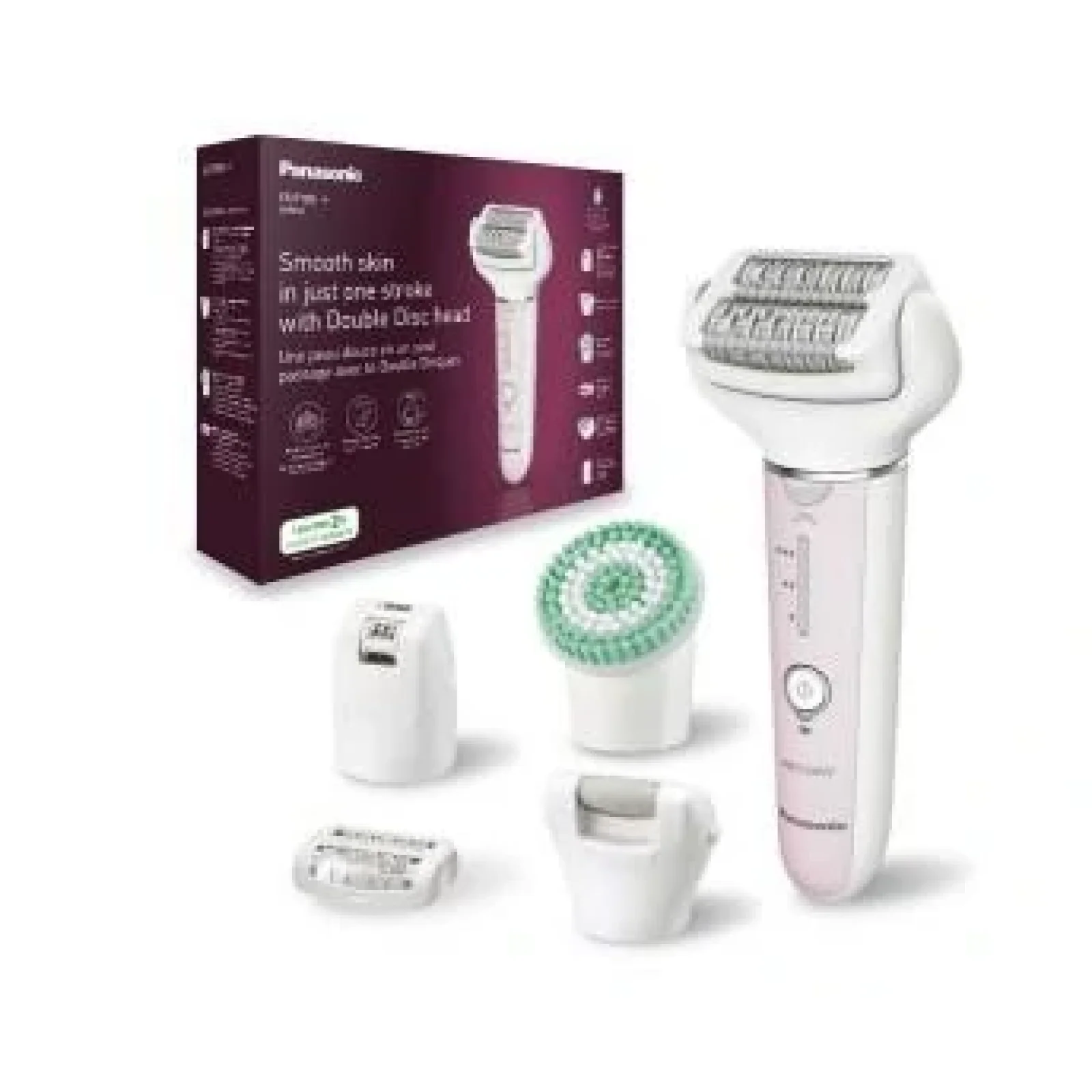 Епілятор Panasonic пінцетний, акумуляторний , пінцет.-60, волог.+сух., насадок-5, футляр , фіолетово-білий, ES-EY80-P520 UA