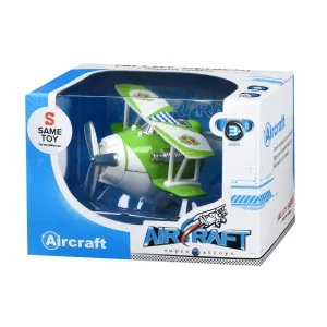 Самолет металический инерционный Same Toy Aircraft зеленый со светом и музыкой SY8012Ut-4 UA