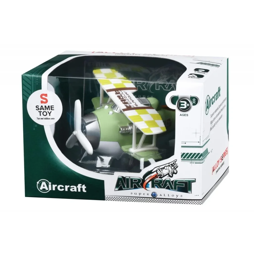 Самолет металический инерционный Same Toy Aircraft зеленый со светом и музыкой SY8015Ut-2 UA