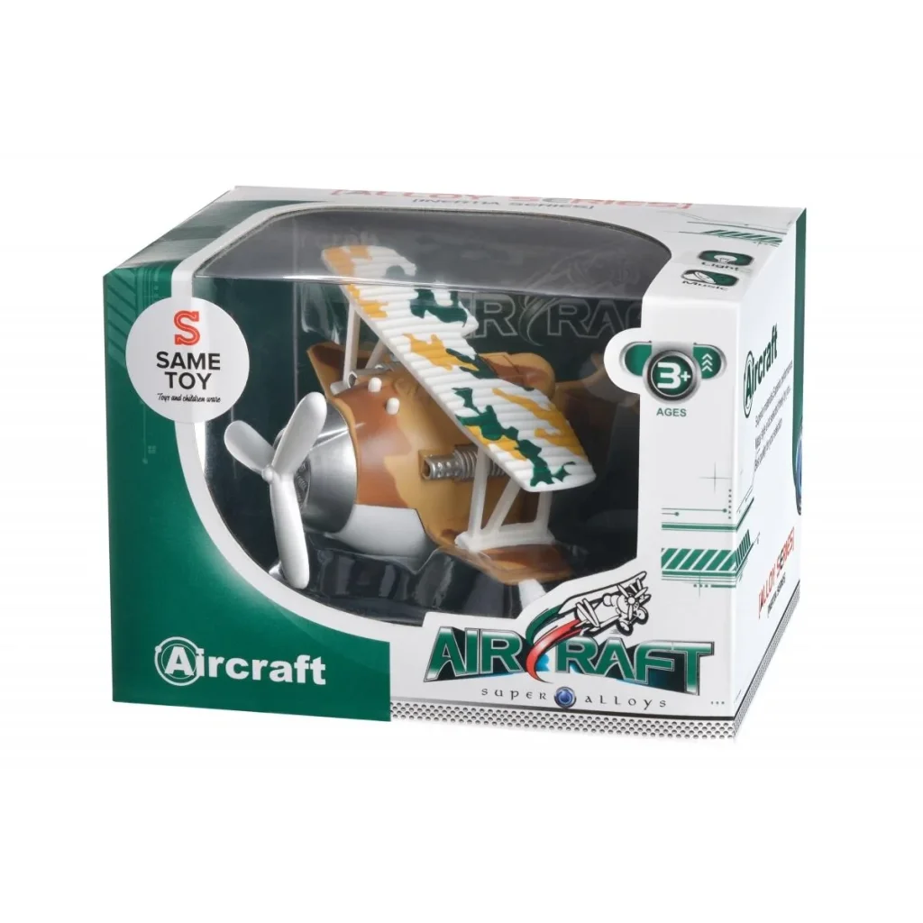 Самолет металический инерционный Same Toy Aircraft коричневый со светом и музыкой SY8015Ut-3 UA
