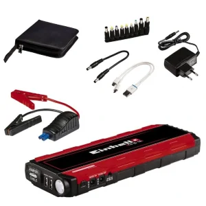 Пусковий пристрій Einhell CE-JS 18 Jump Starter Power Bank, для автомобілів, 18000мАг, 2хUSB 5В, 12В, пуск 600A, 1091531 UA