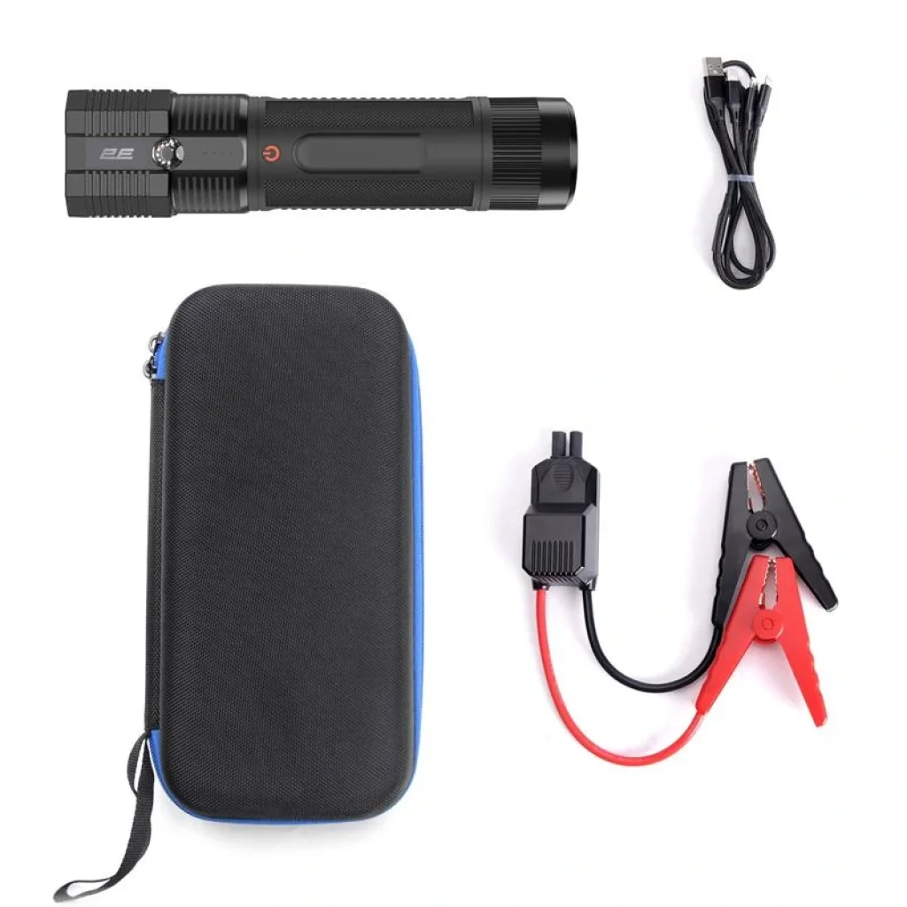 Пуско-зарядний пристрій 2E Beam з ліхтарем, 8000 mAh, 1xUSB/3 A, 2E-CJSPBL-BK UA