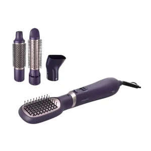 Фен-щітка Philips 3000 Series, 800Вт, 3 режими, іонізація, 4 насадки, фіолетовий (BHA313/00) UA