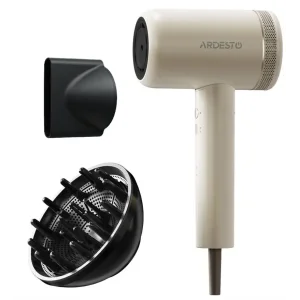 Фен Ardesto Pearl Cream HD-Y702PERL, 1500-1800Вт, 3 швидкості, 3 темп.режими, магнітні насадки,бежевий UA