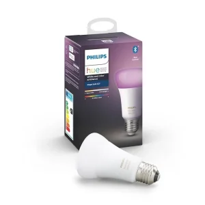 Лампа розумна Philips Hue E27, 9W(60Вт), 2000K-6500K, RGB, ZigBee, Bluetooth, димування, 929002216824 UA